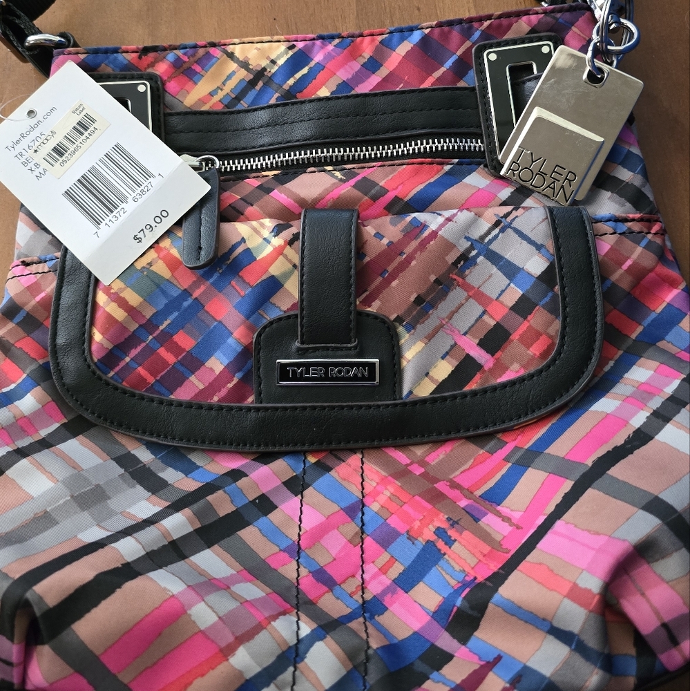 NEW Tyler Rodan Colorful Plaid Crossbody Bag